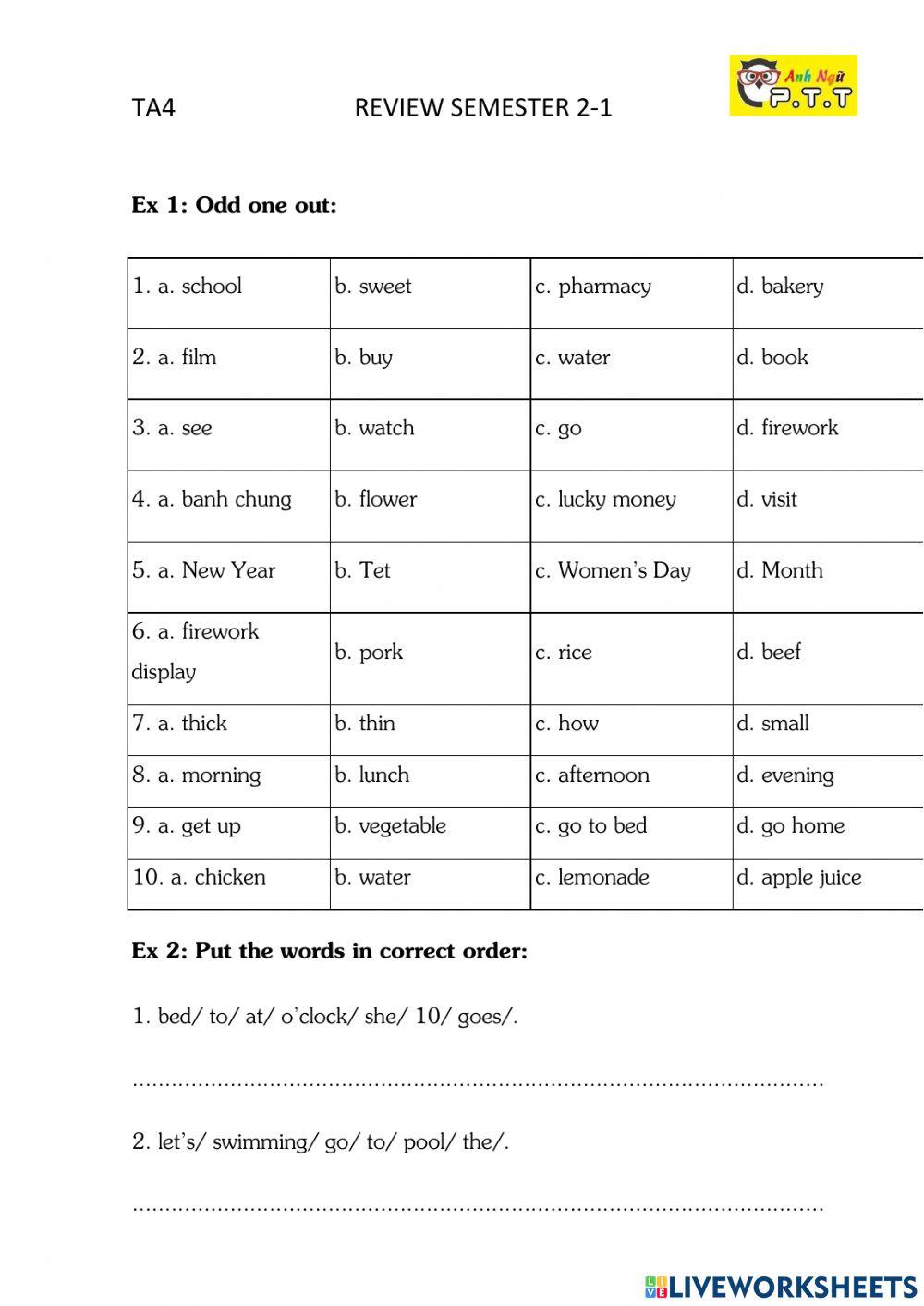 Ta4 unit 16 LET'S GO TO THE BOOKSHOP