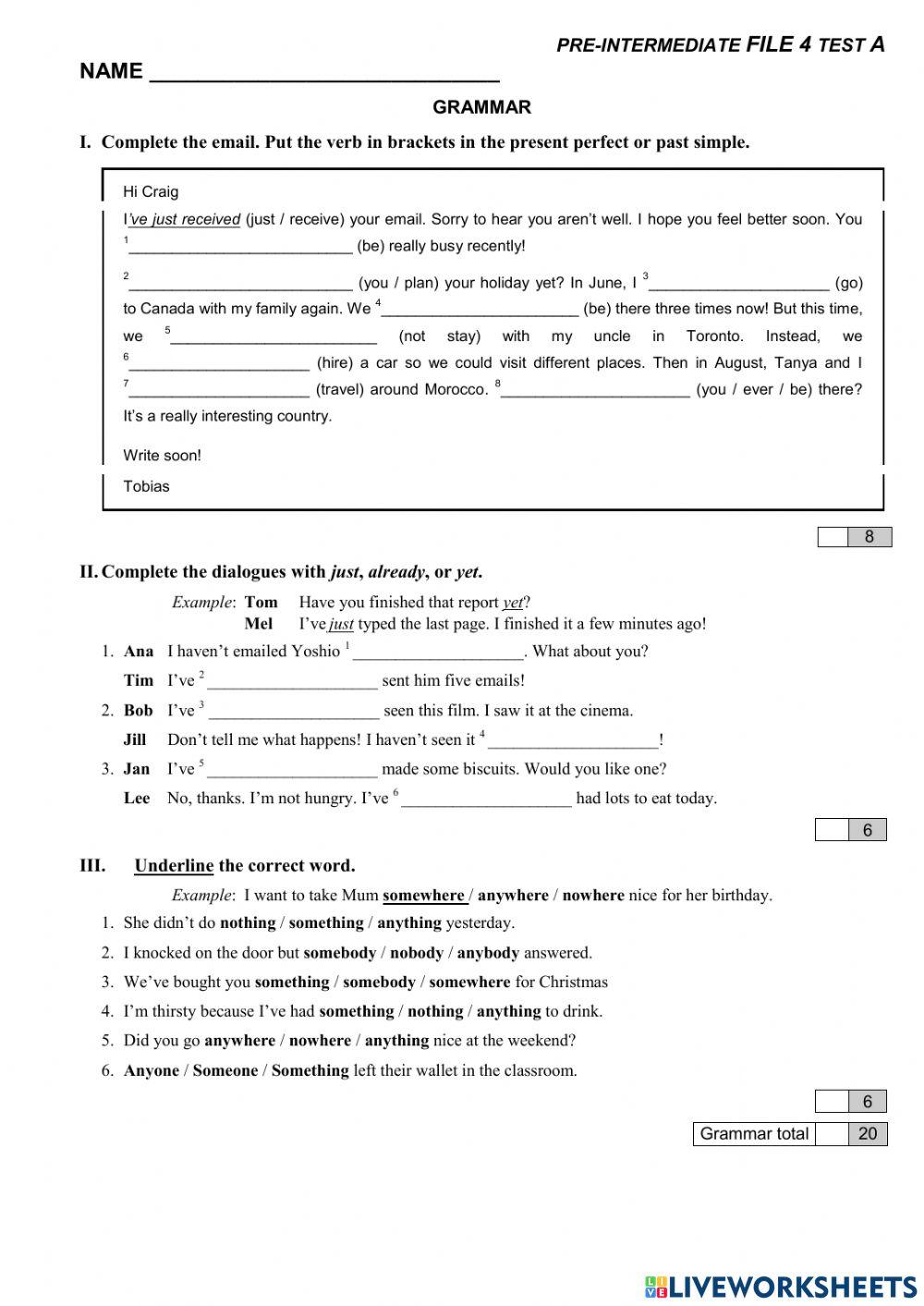 EF Pre-Intermediate File 4