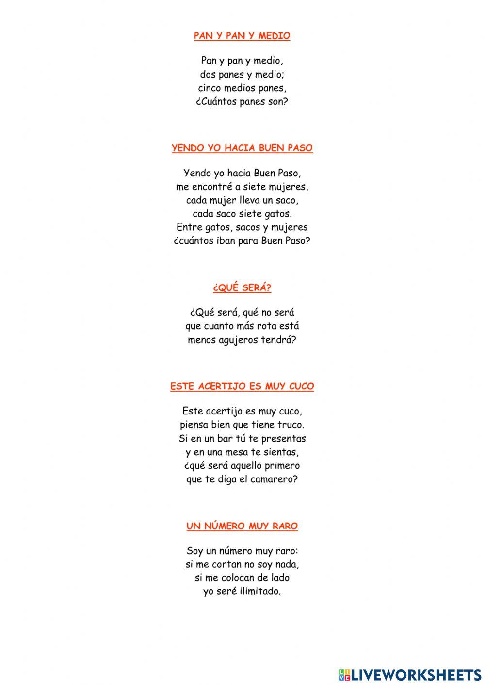 ACERTIJOS PARA NIÑOS