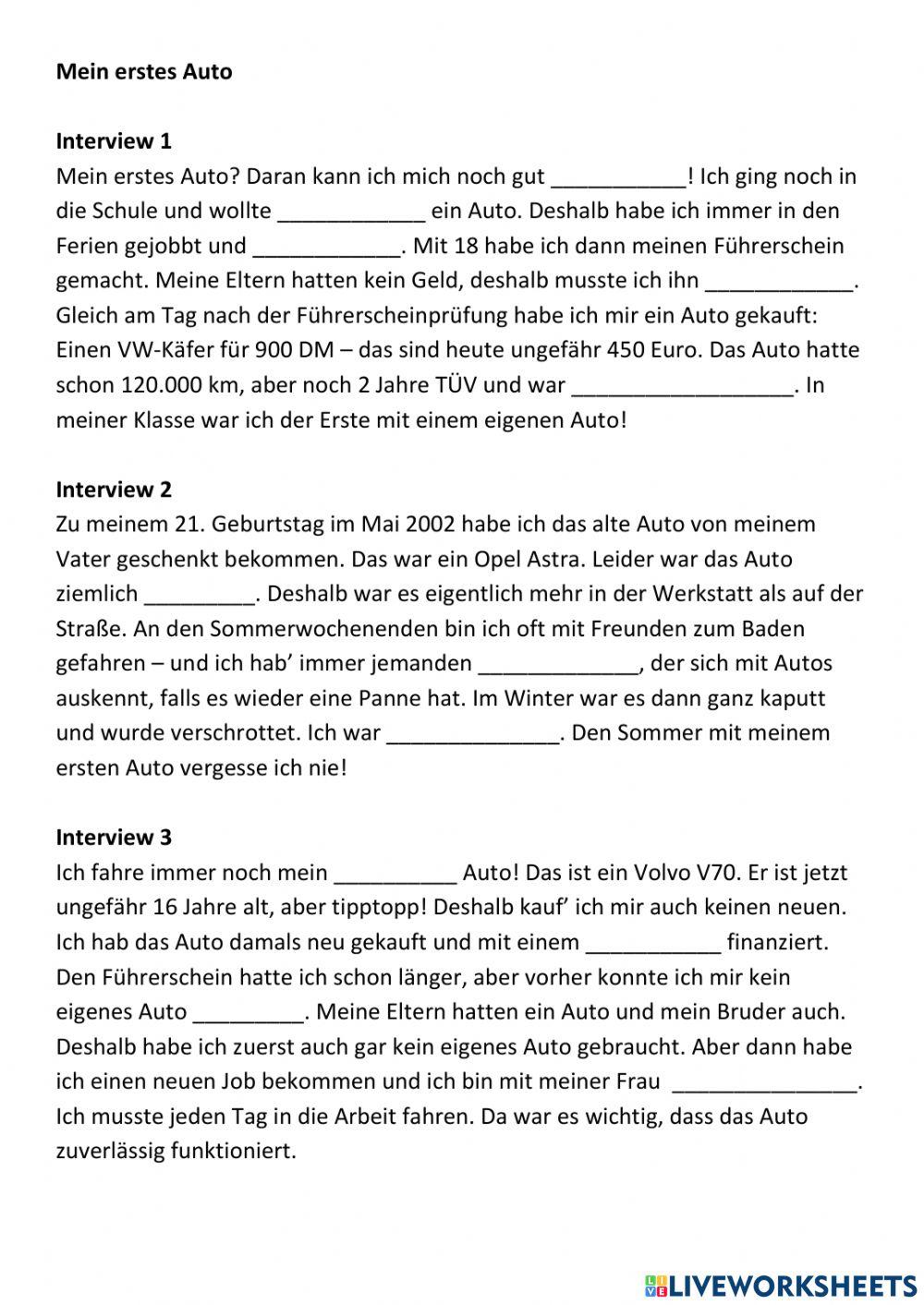 A2 Lek11 Lückentext Hören