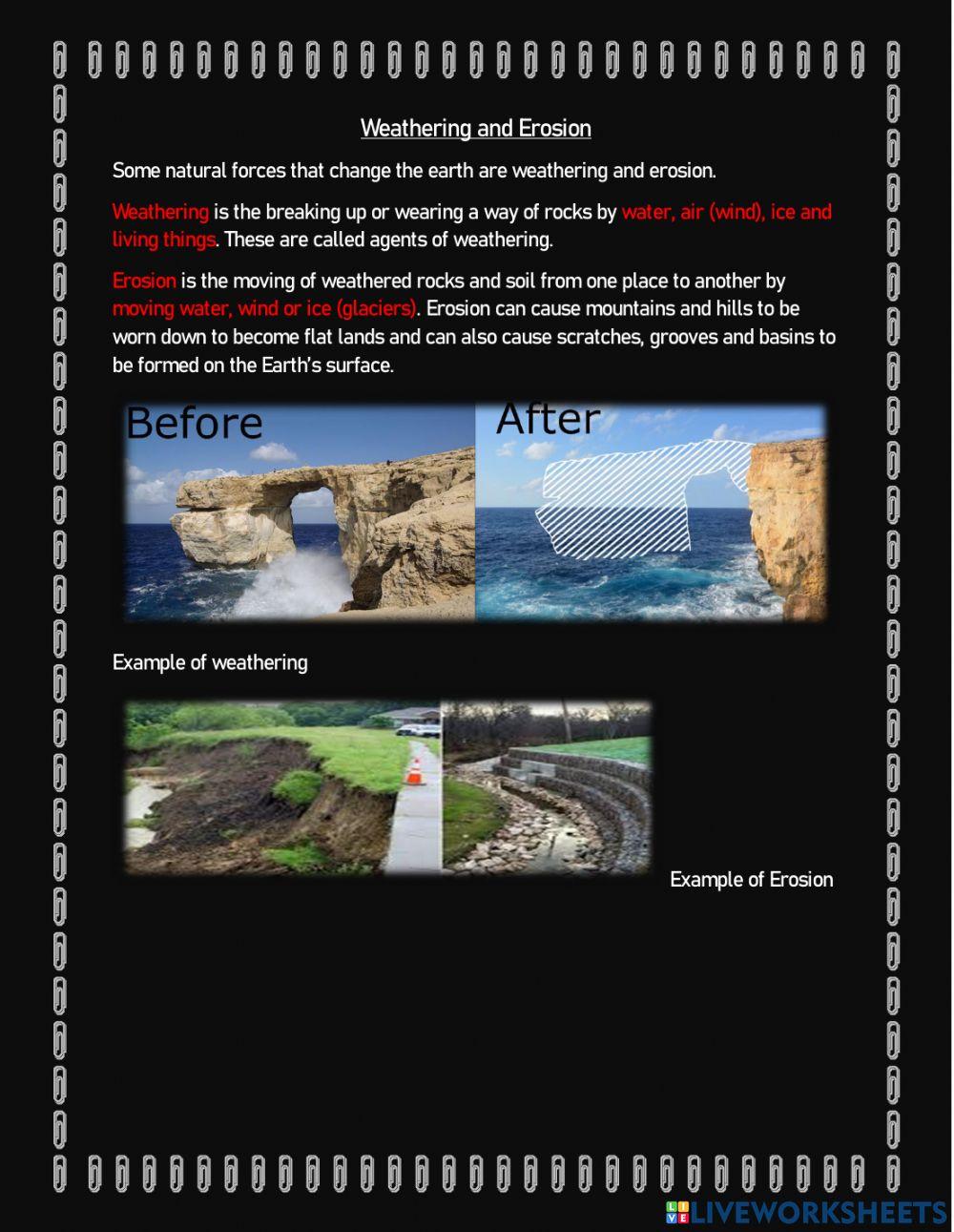 Weathering and Erosion