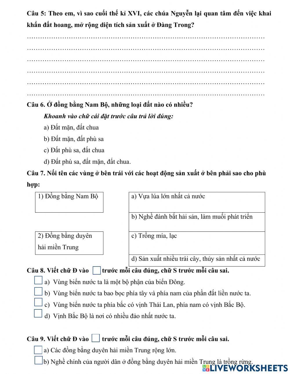 H. đề ôn sử địa cuối năm