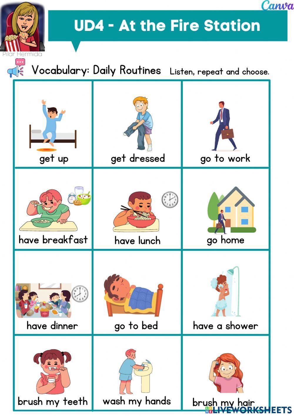 4EP UD4 Story vocabulay At the Fire Station