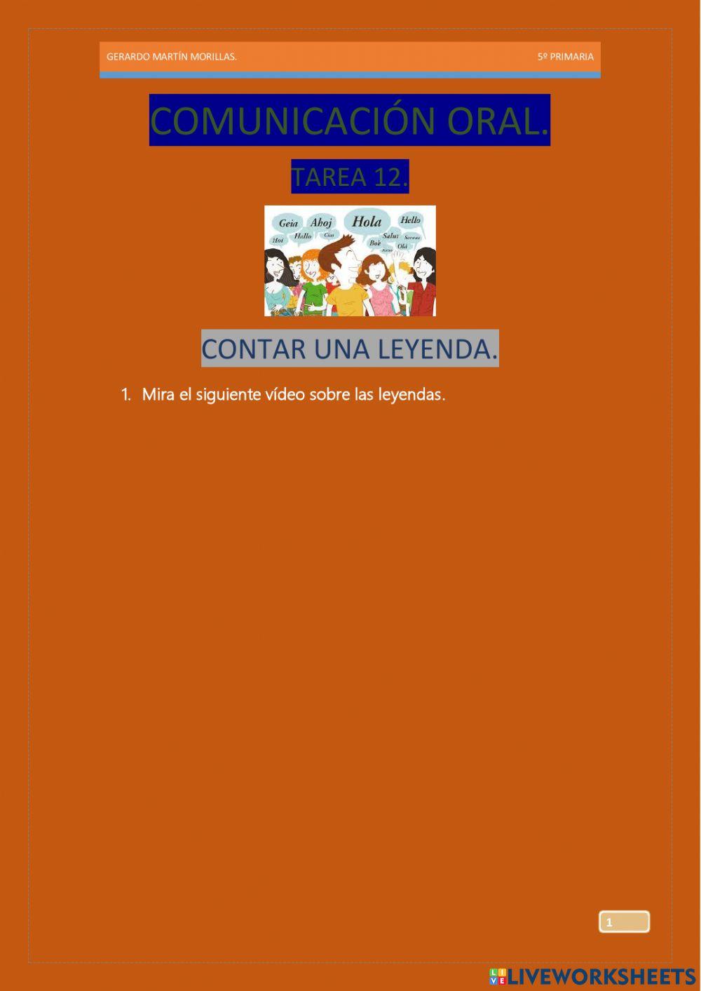 Comunicación oral. Tarea 12.