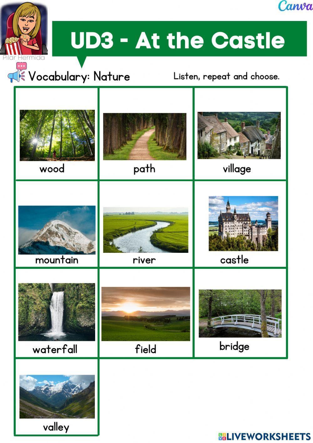 5EP UD3 Story vocabulay Nature At the Castle