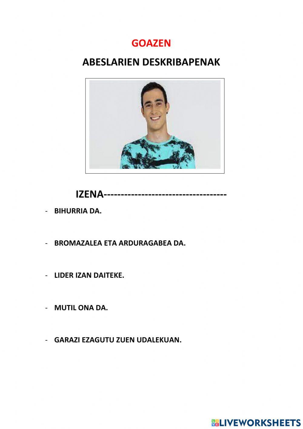Goazen deskribapenak