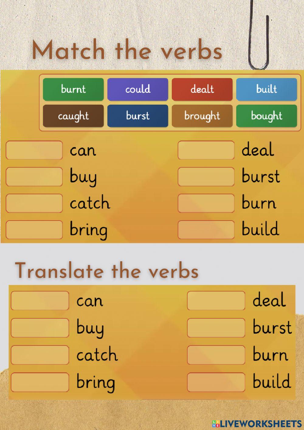 Irregular verbs