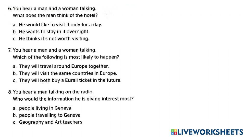 New Destination B2-Unit 1- Listening