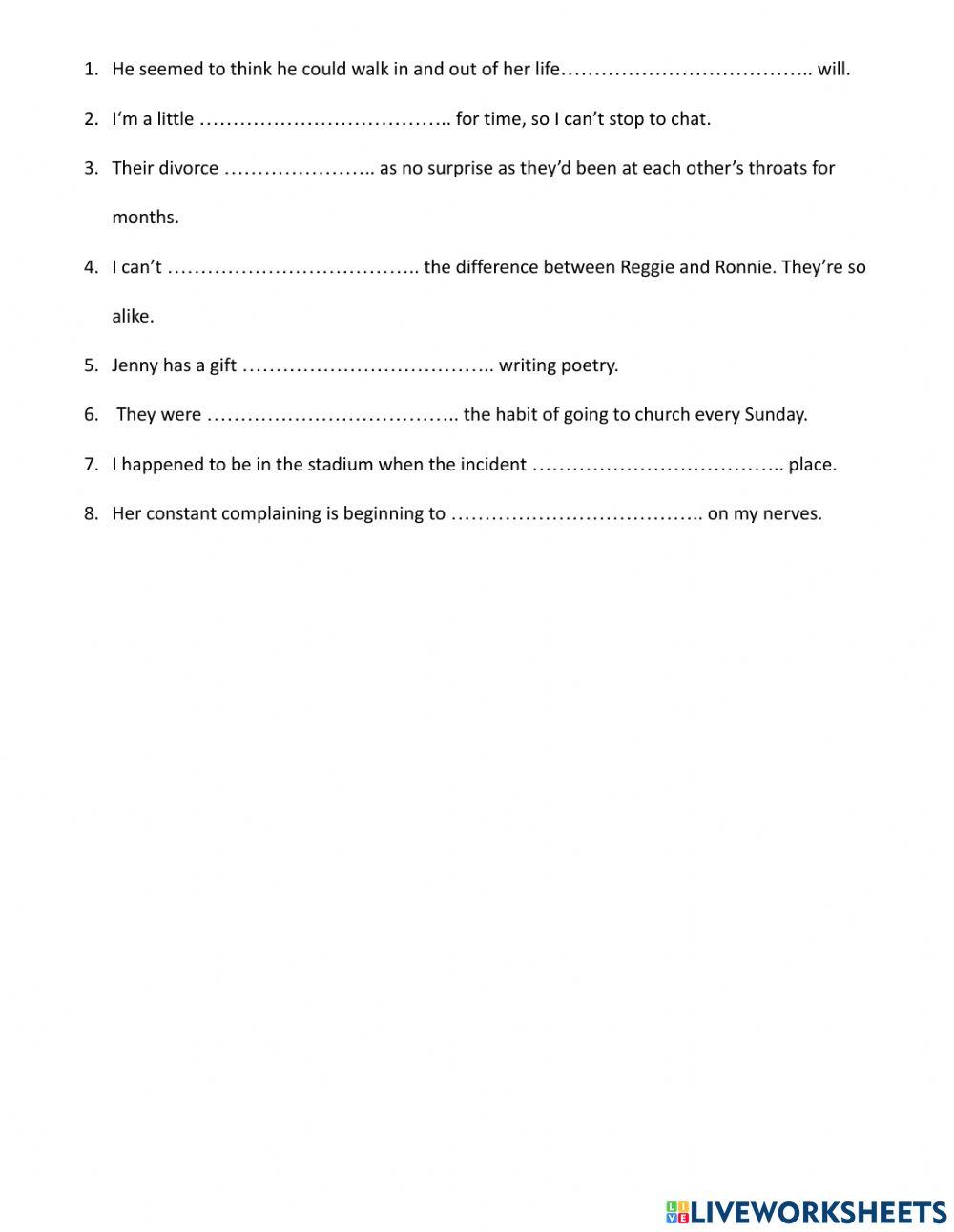 CAE Challenge:Use of English