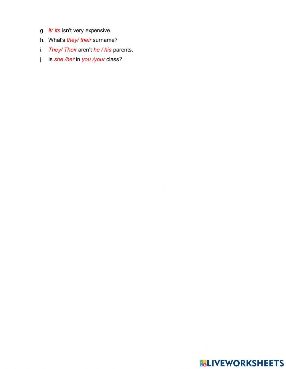 VOCAB AND GRAMMAR REVIEW UNIT 5 Family