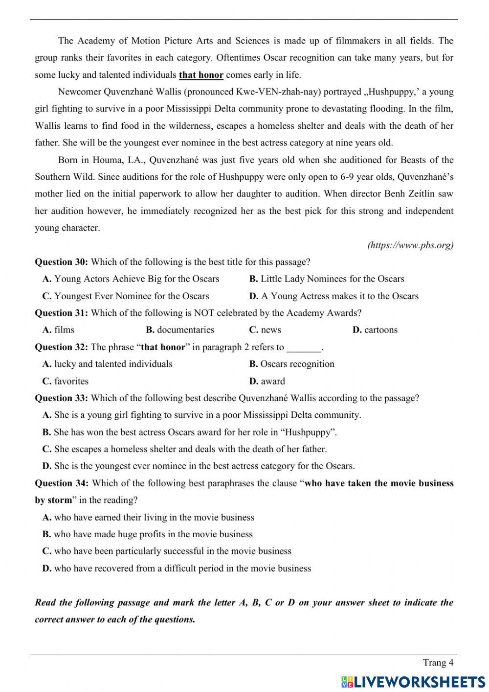 Đề luyện thi THPT - An Giang