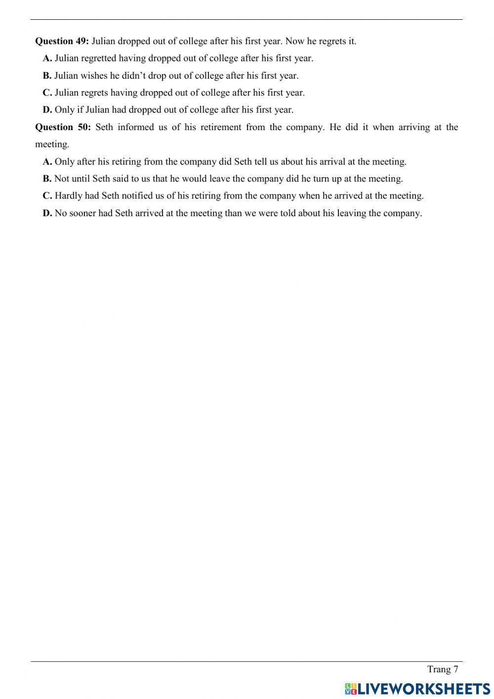 Đề luyện thi THPT - An Giang