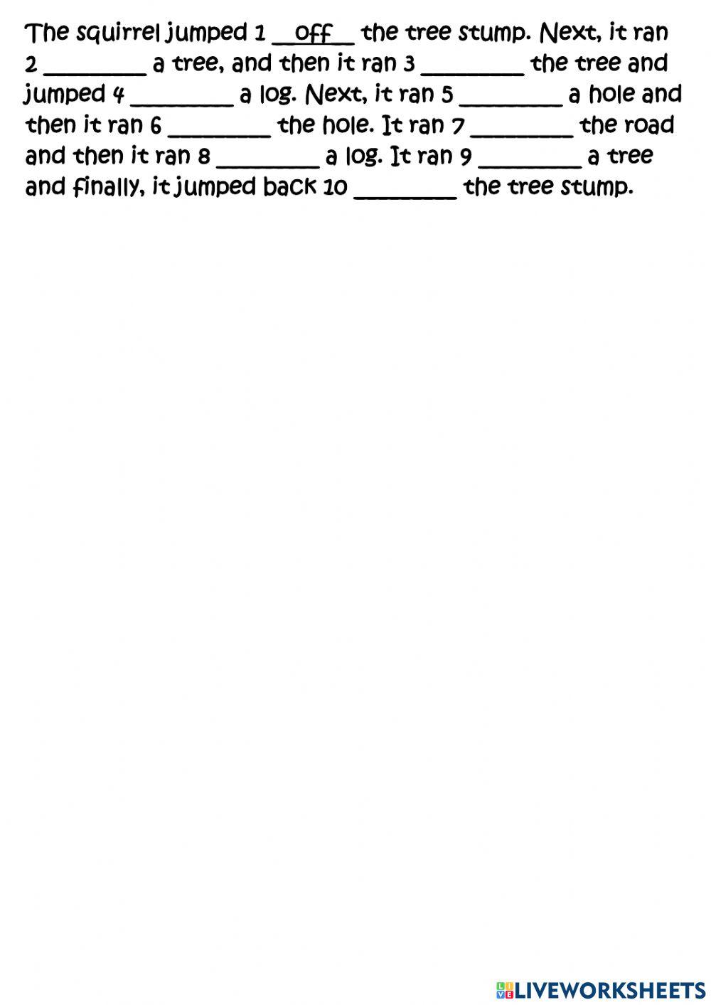 Prepositions of movement