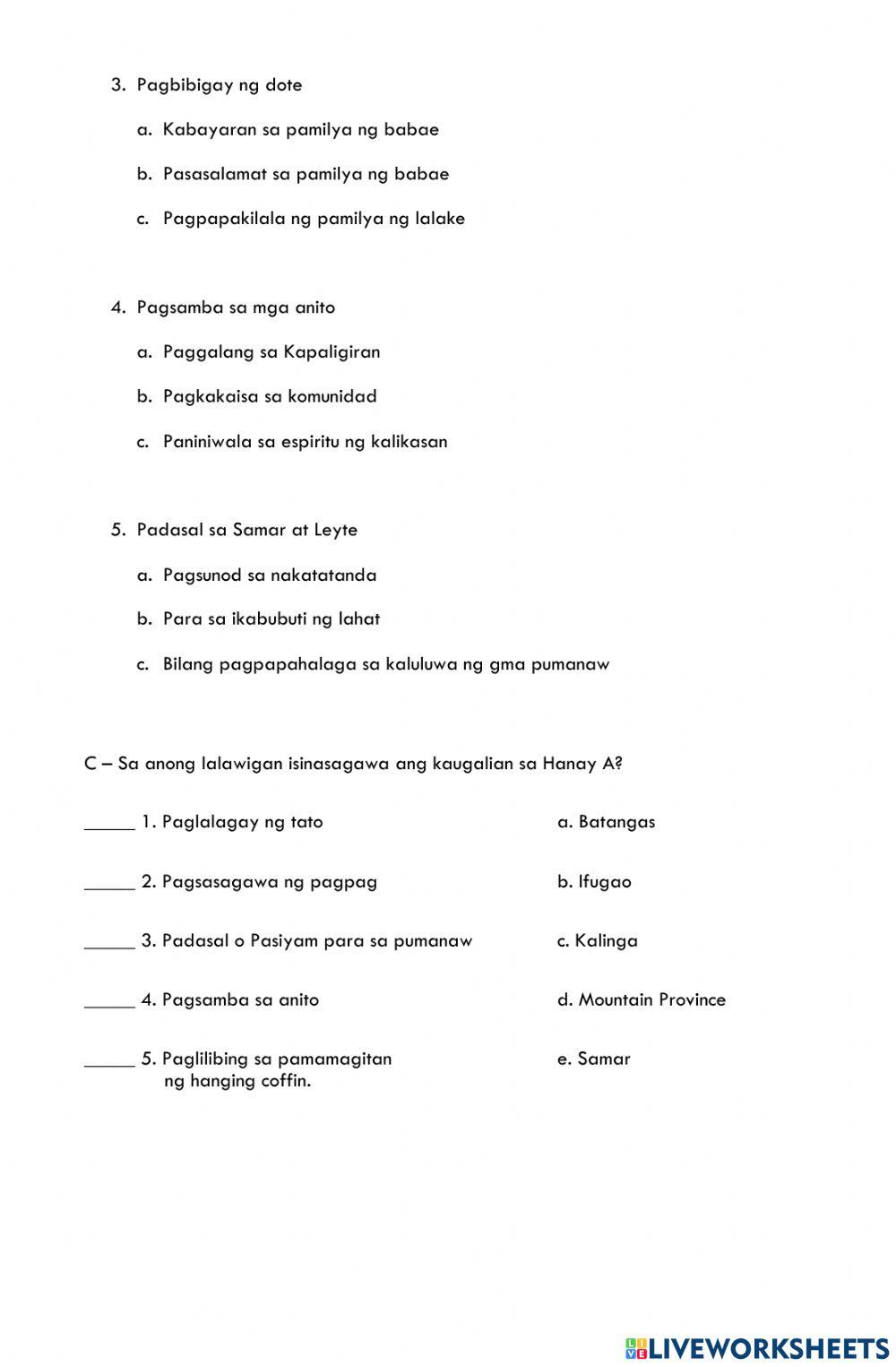 Mga Kaugalian at Paniniwala