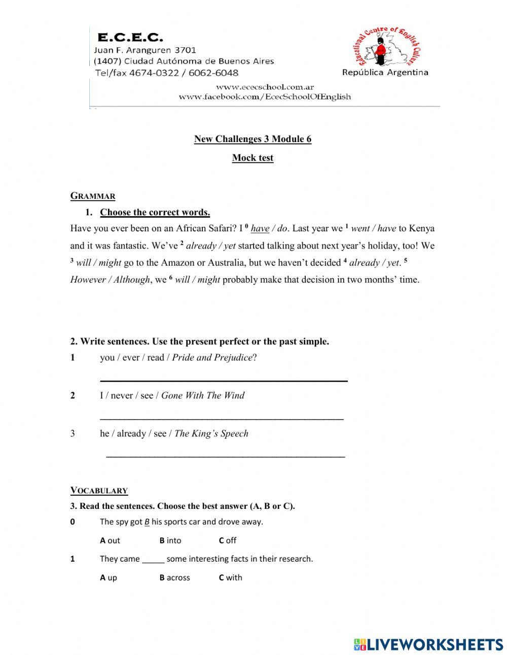 1st senior accelerated module 6 mock test