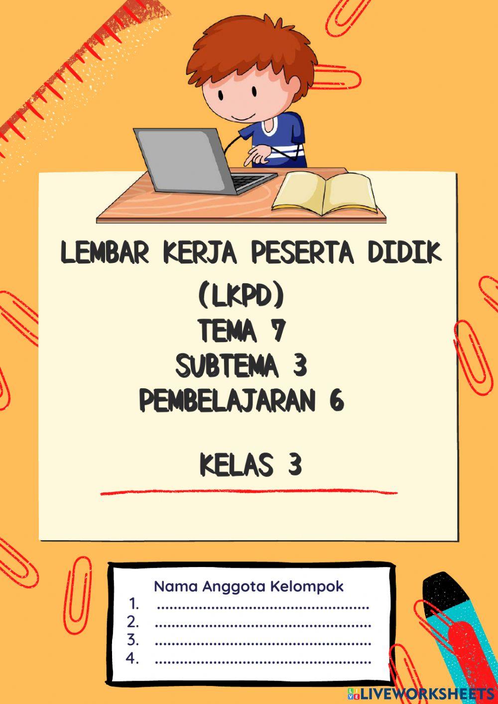 Lkpd kelas 3 tema 7