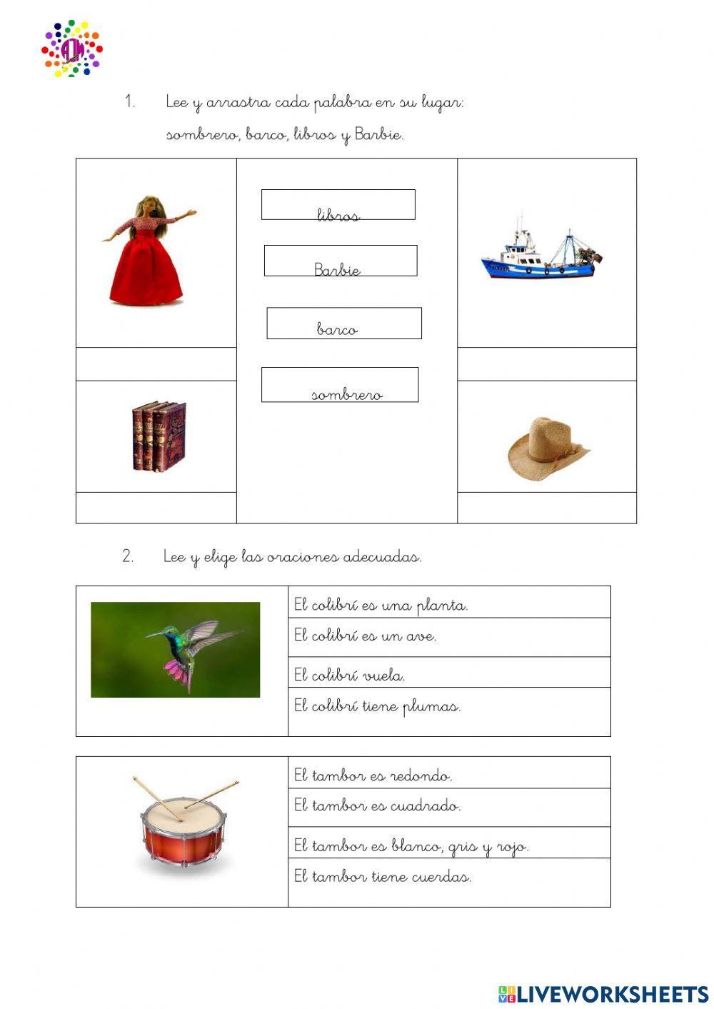 Palabras y oraciones con bar-bra