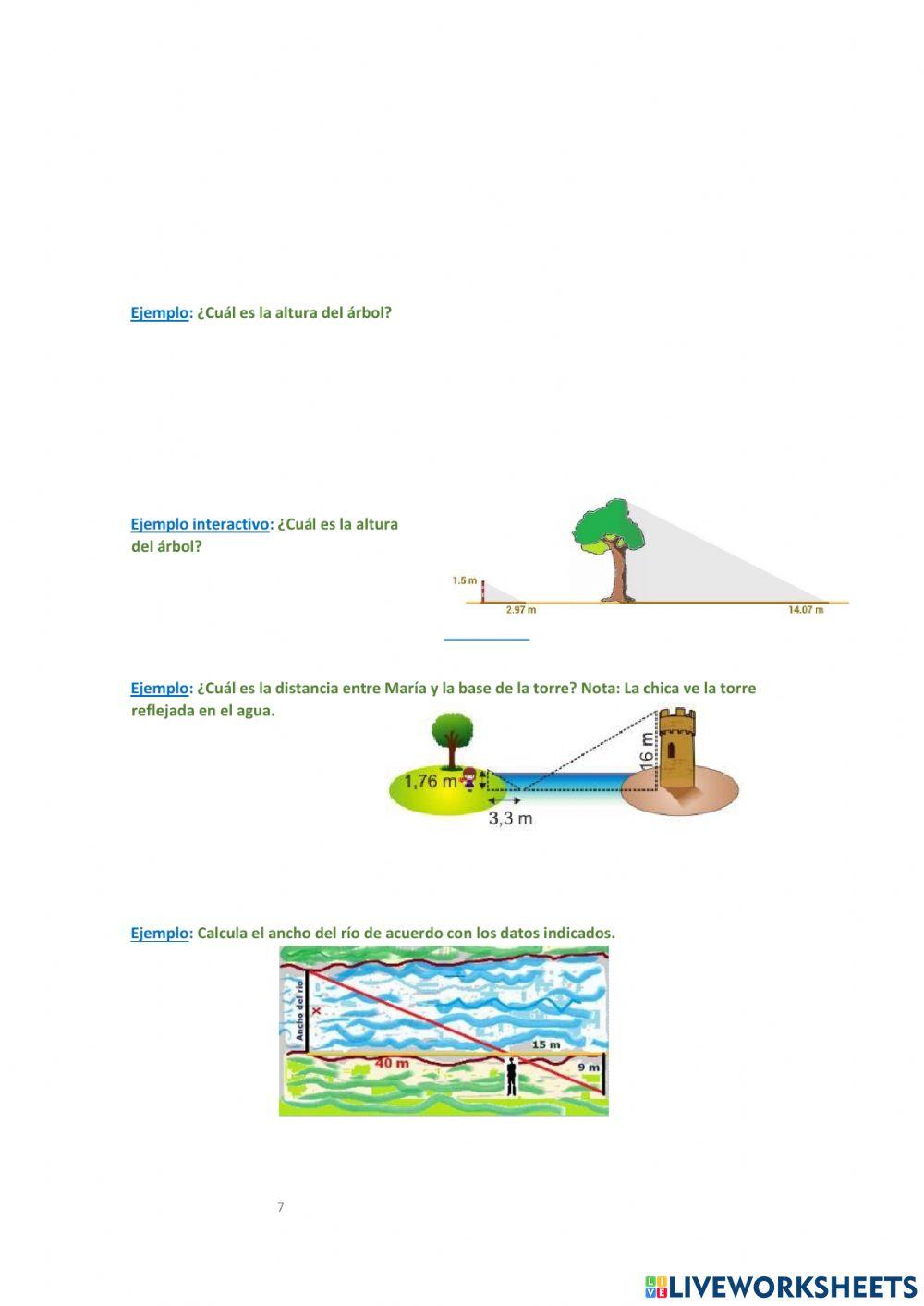 Ejercios de teorema de thales. -08. 4toB