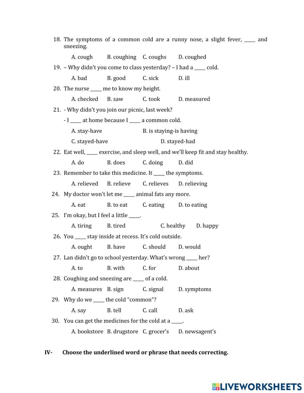 Keep fit, stay healthy