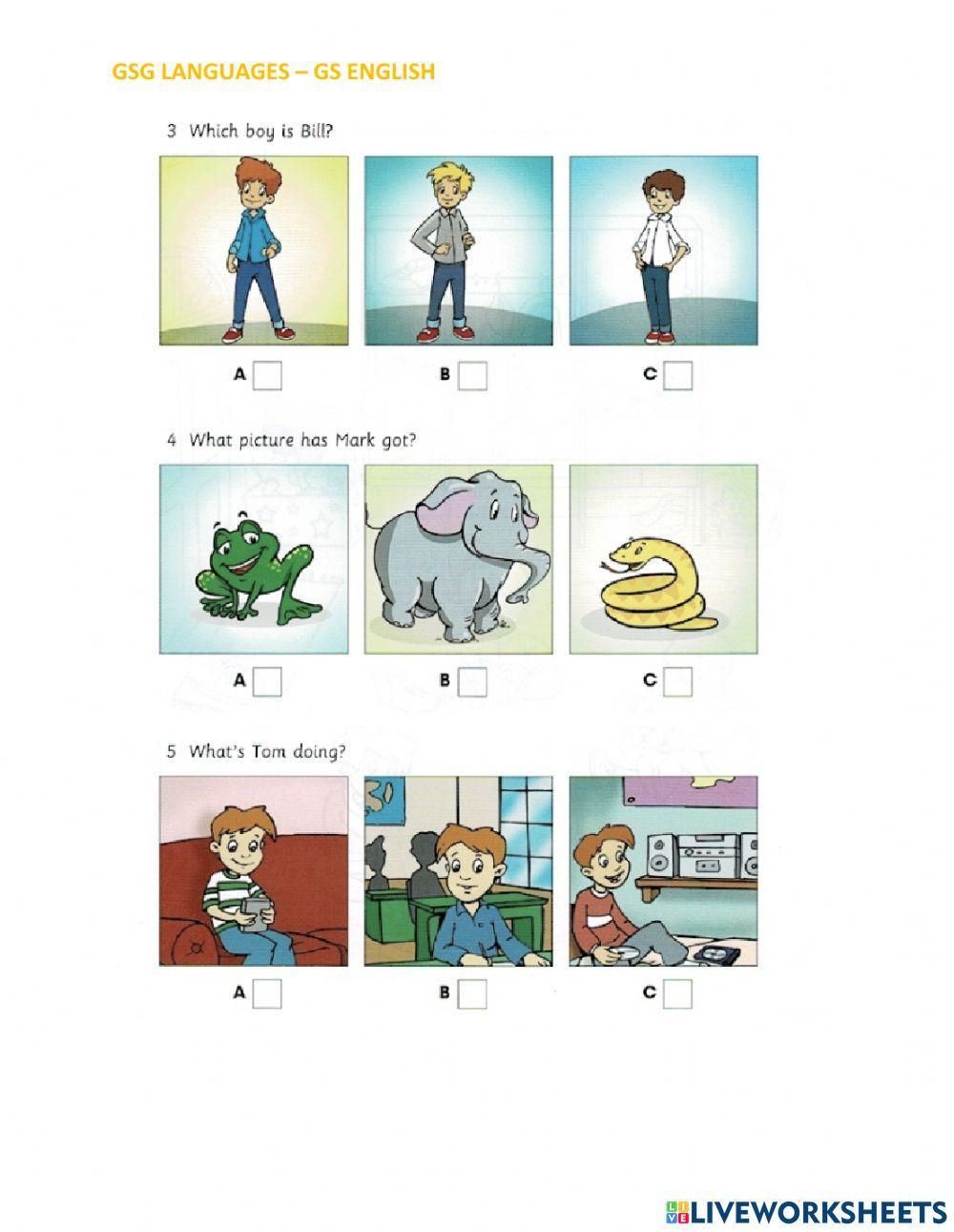 Skills Builder For Cambridge - Starters - Listening Part 3 - Test 4