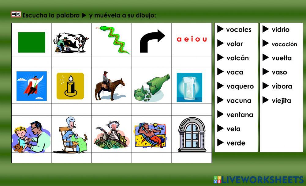 Vv: escucha y mueve la palabra