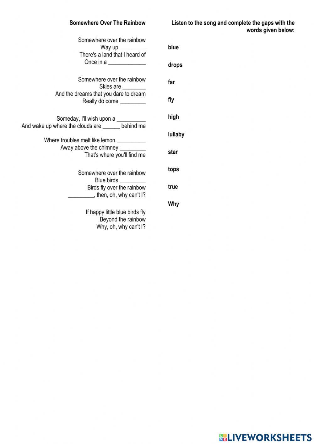 Somewhere Over The Rainbow (Judy Garland)