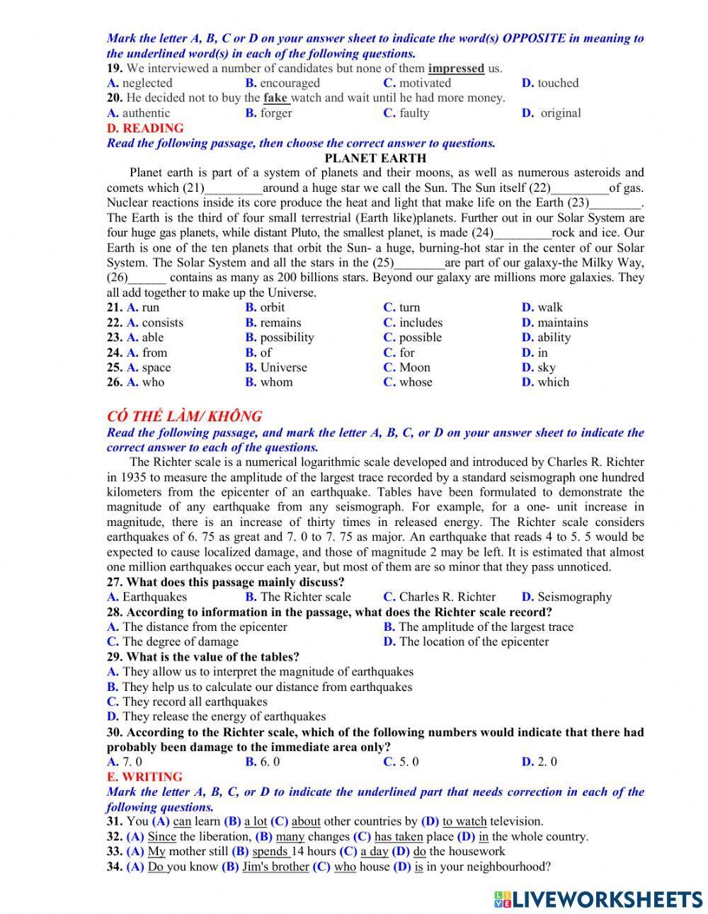 Ôn thi vào 10- đề 27 - 40tn
