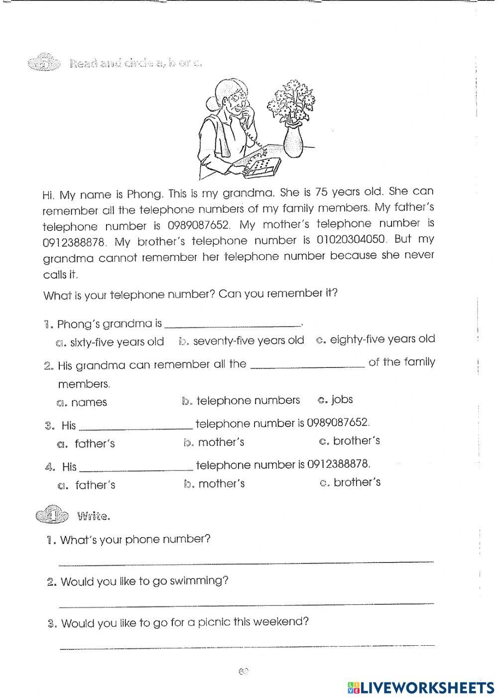 Unit 18: what's yoủ phone number?