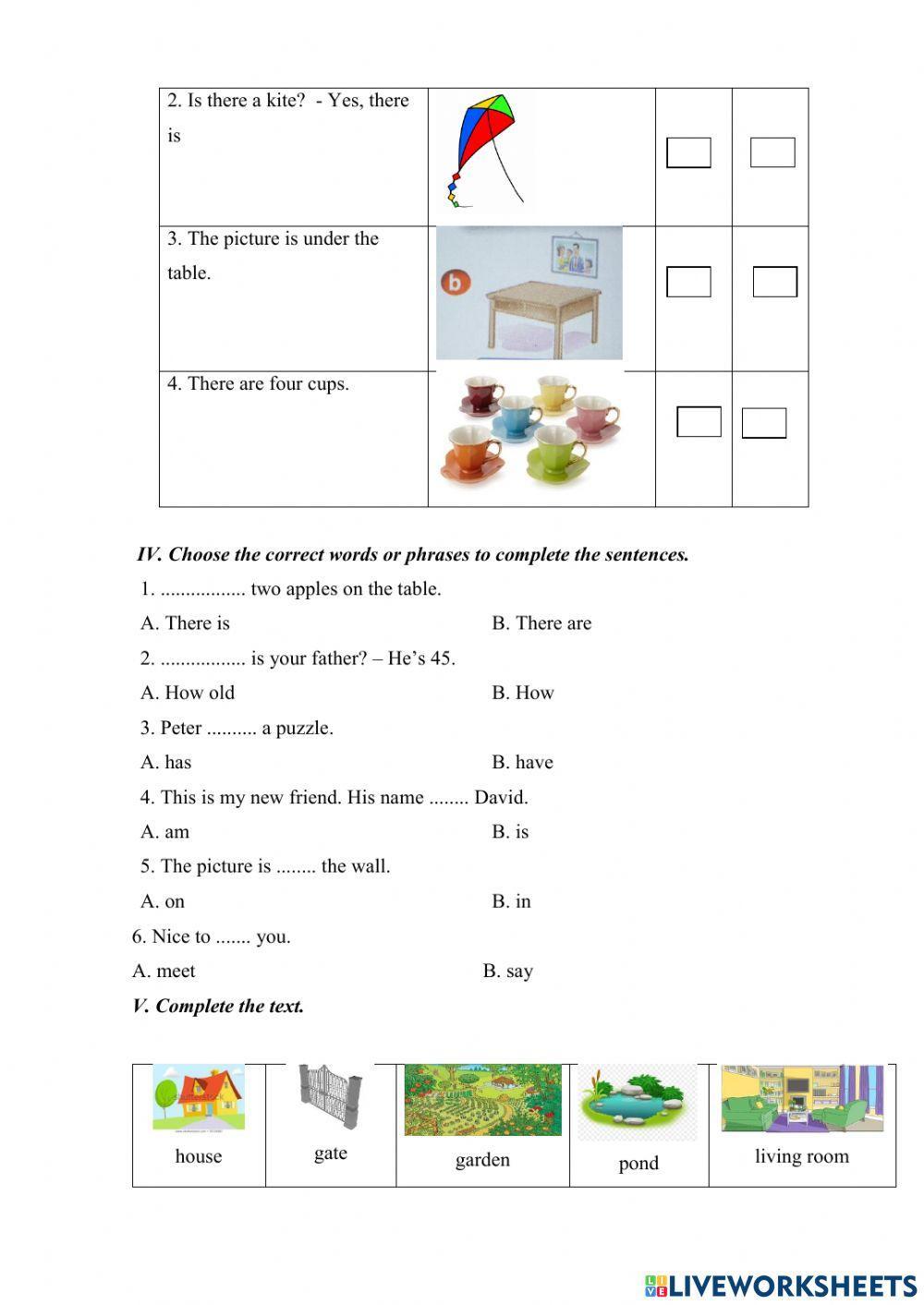 The second mid-term test grade 3