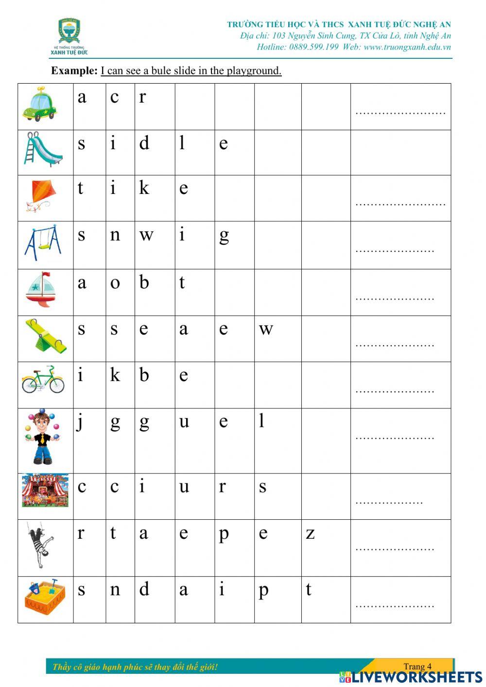 Worksheet unit 6 Academy star 1