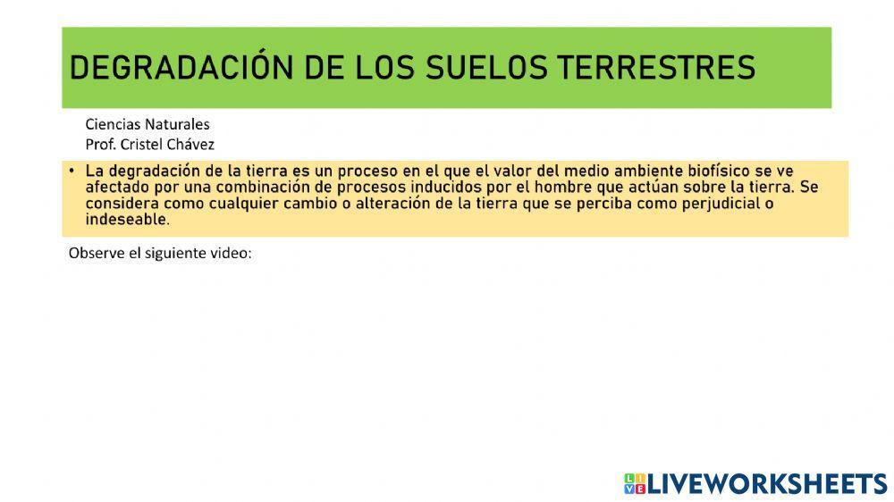 Causas de la Erosión del suelo