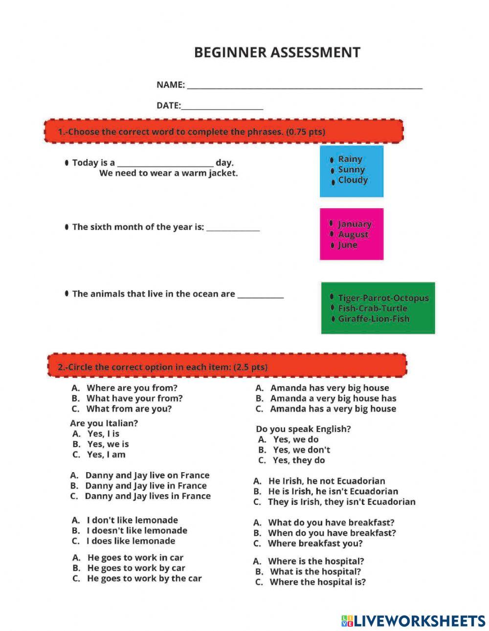 Finale Worksheets Pdf