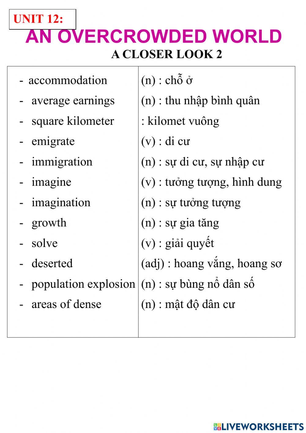 English 7- unit 12- a closer look 2
