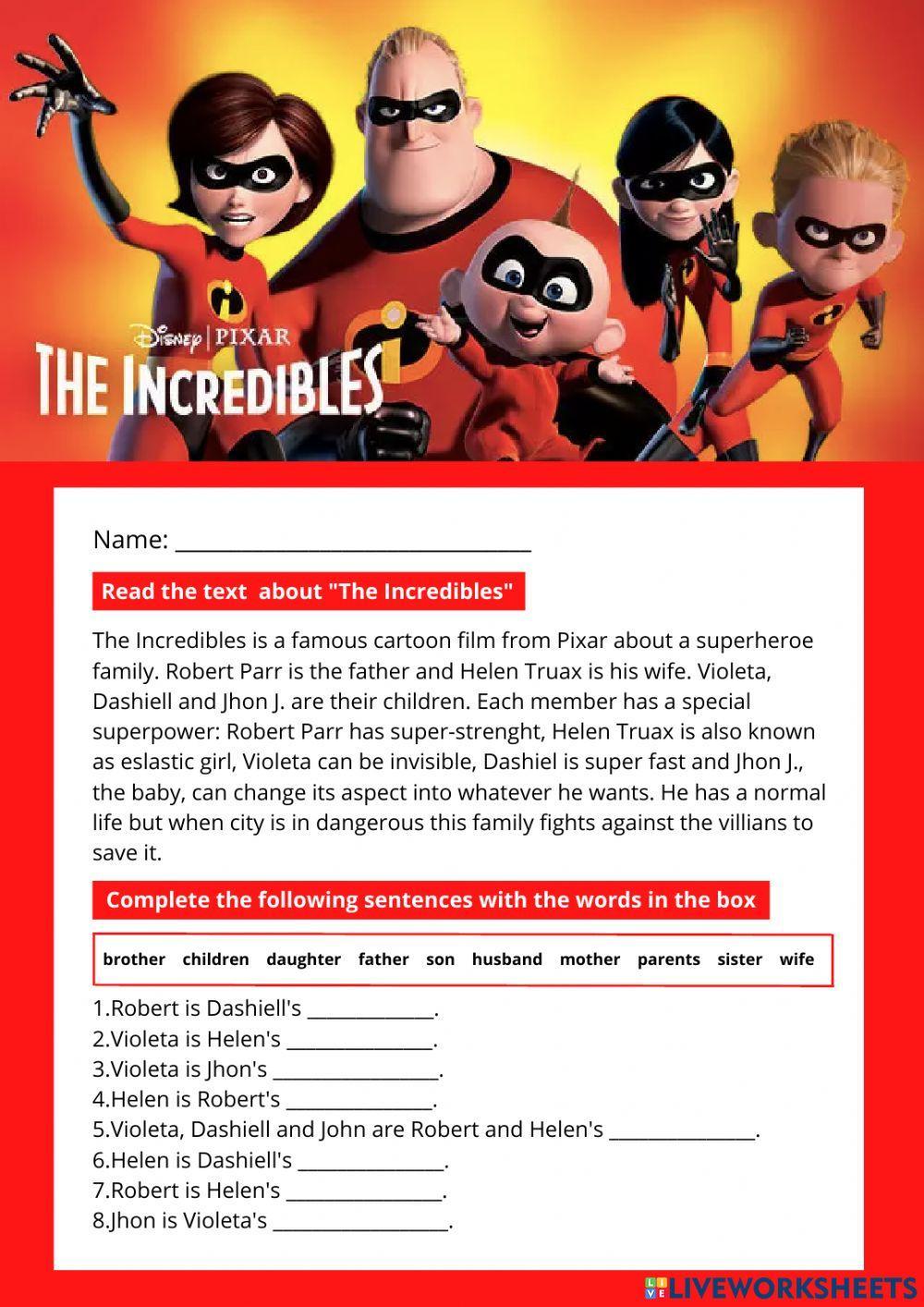 Family Tree: The Incredibles