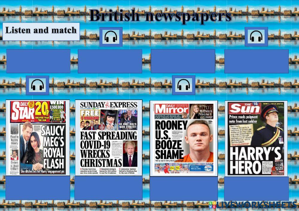 British newspapers listening