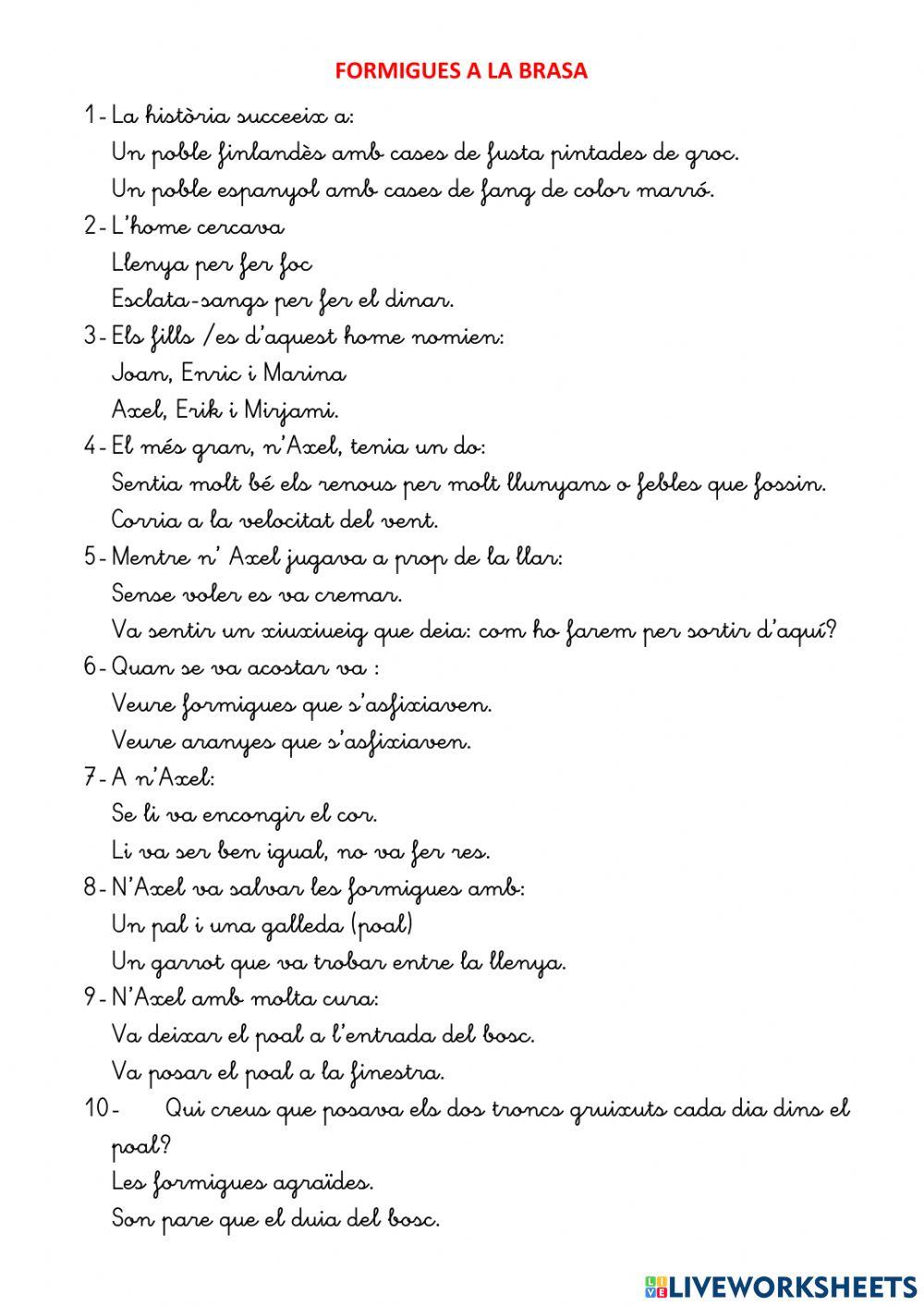 Formigues a la brasa