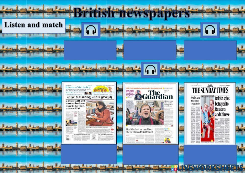 British newspapers listening