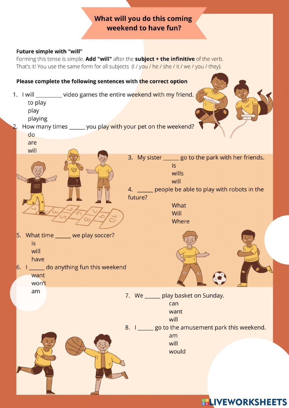 What will you do this coming weekend to have fun