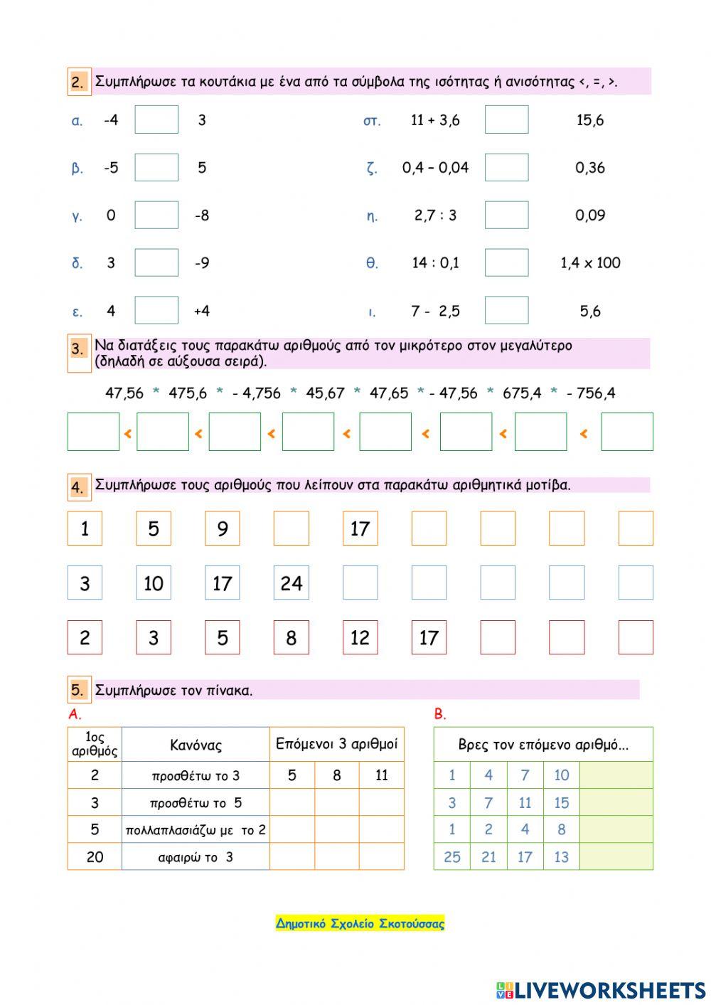 Επαναληπτικό κεφαλαίων 33 - 35