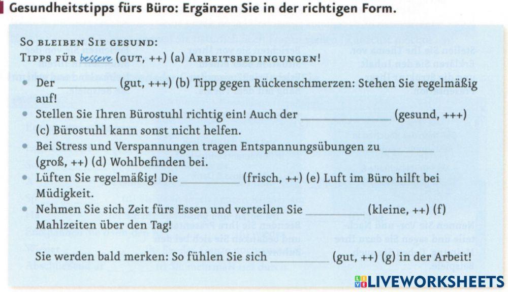 B 1.1. Lektion 9 Komparativ Superlativ