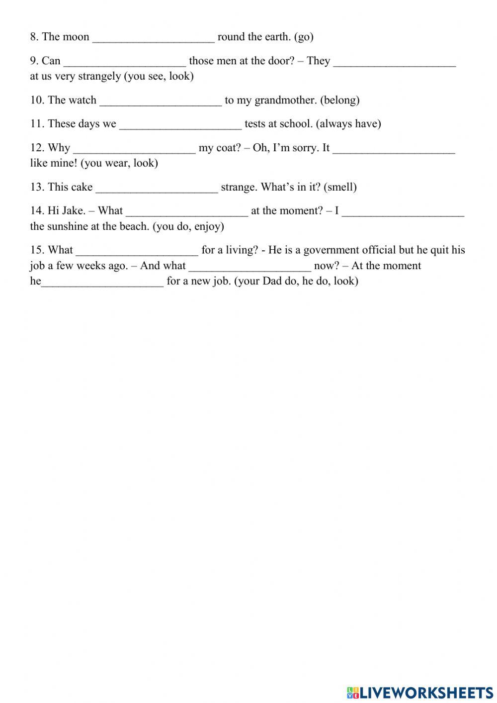 Present Simple vs Present Continuous