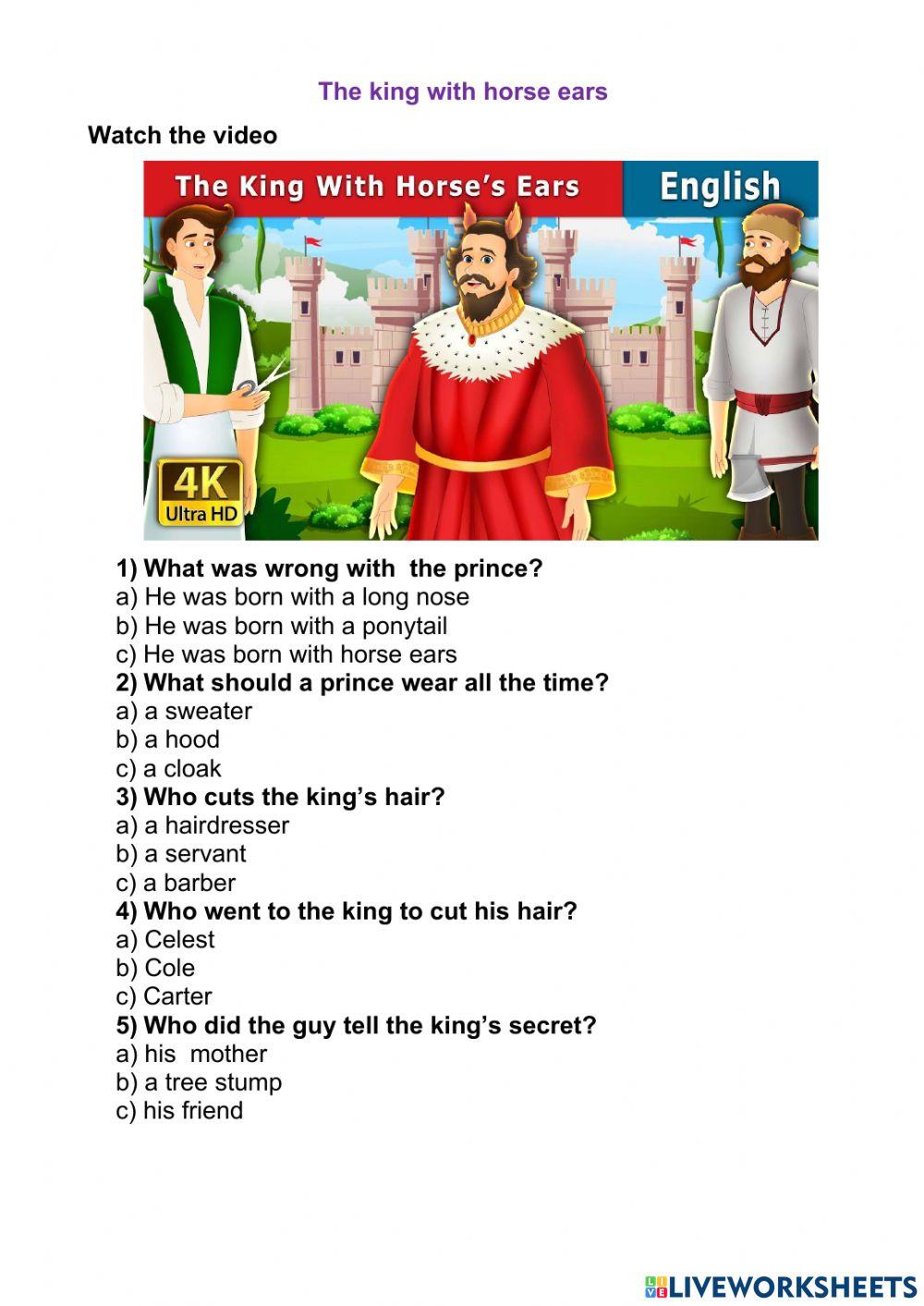 The king with horse ears