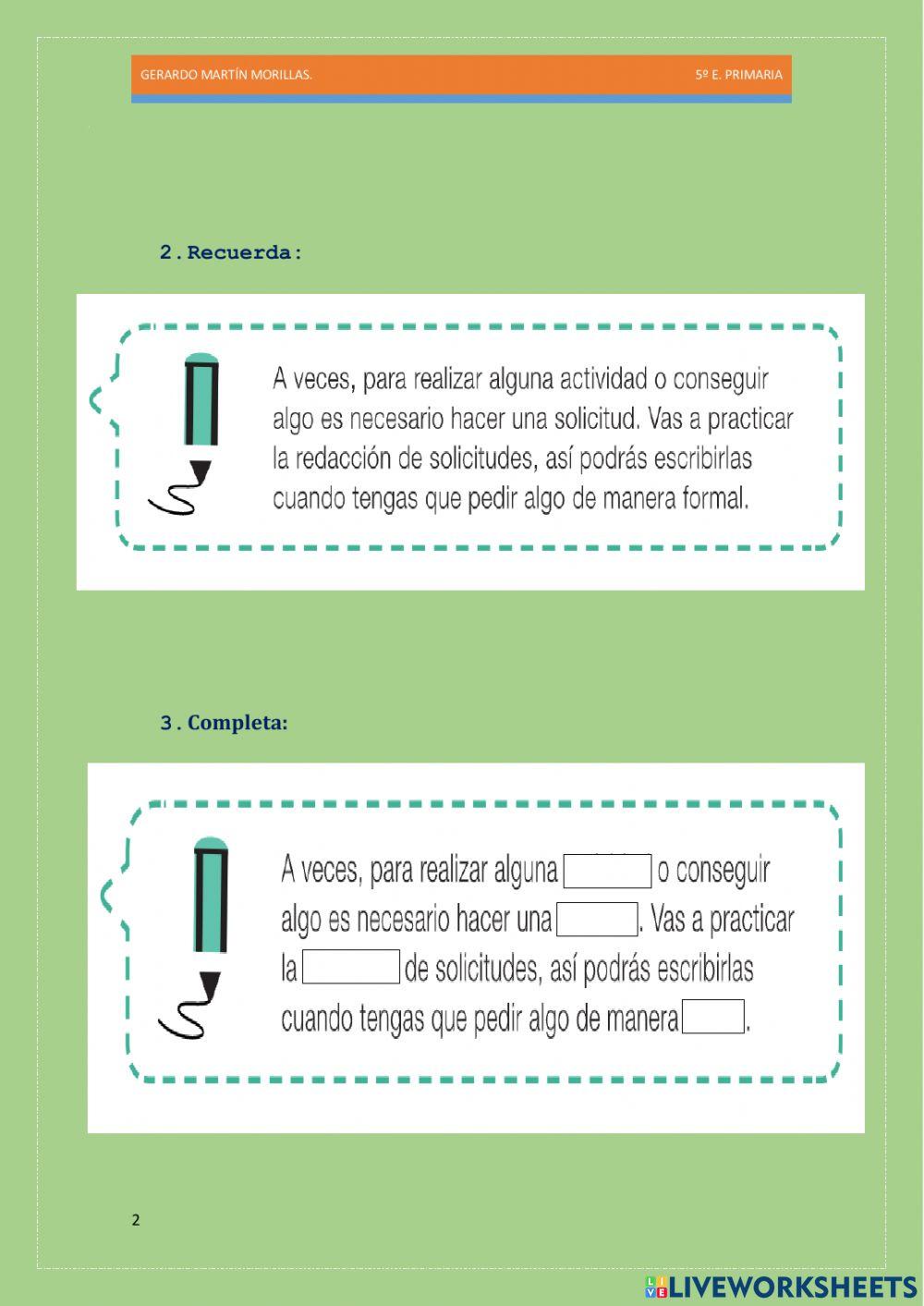 Escritura. Tarea 20.