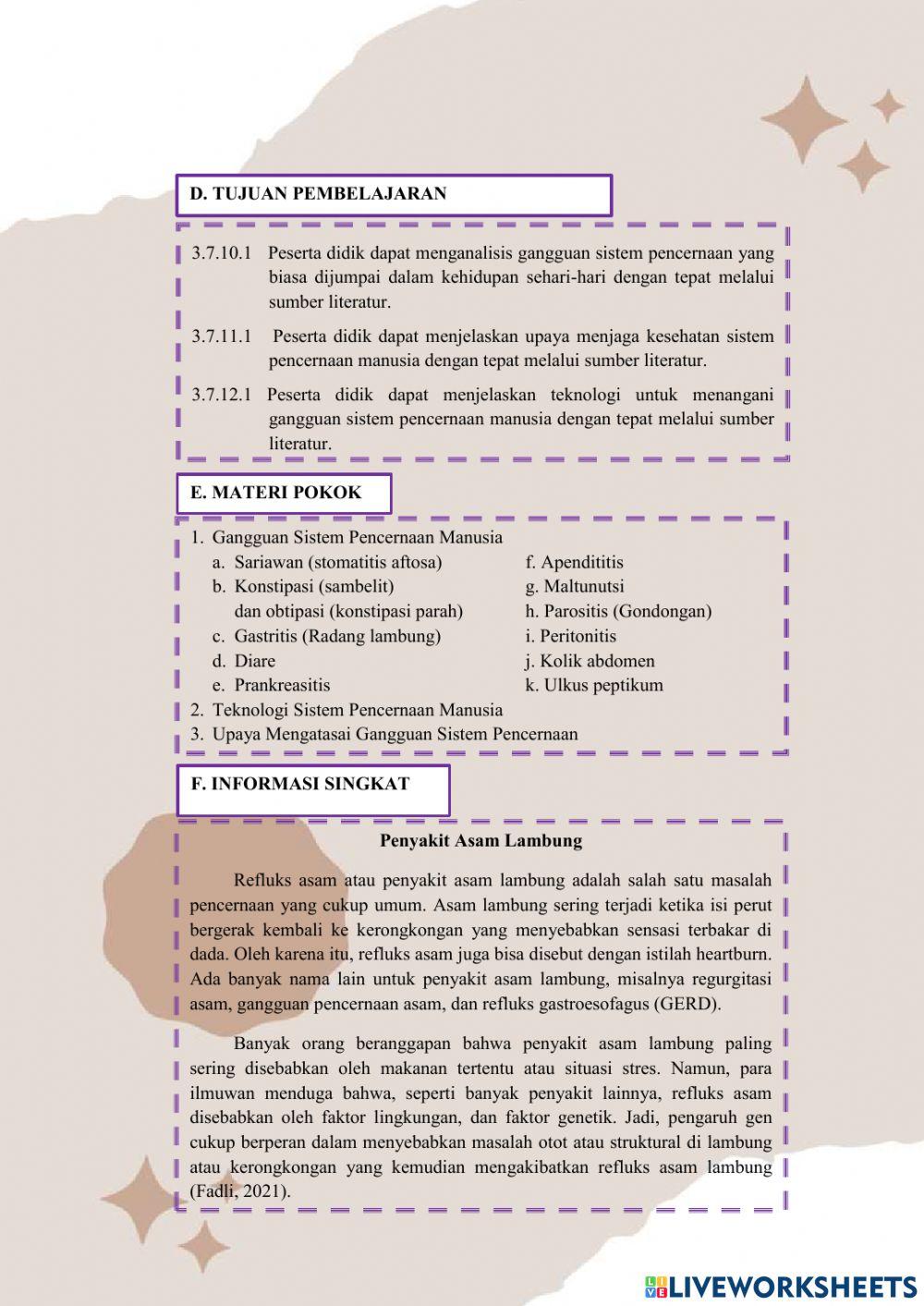 E-LKPD3 GANGGUAN SISTEM PENCERNAAN