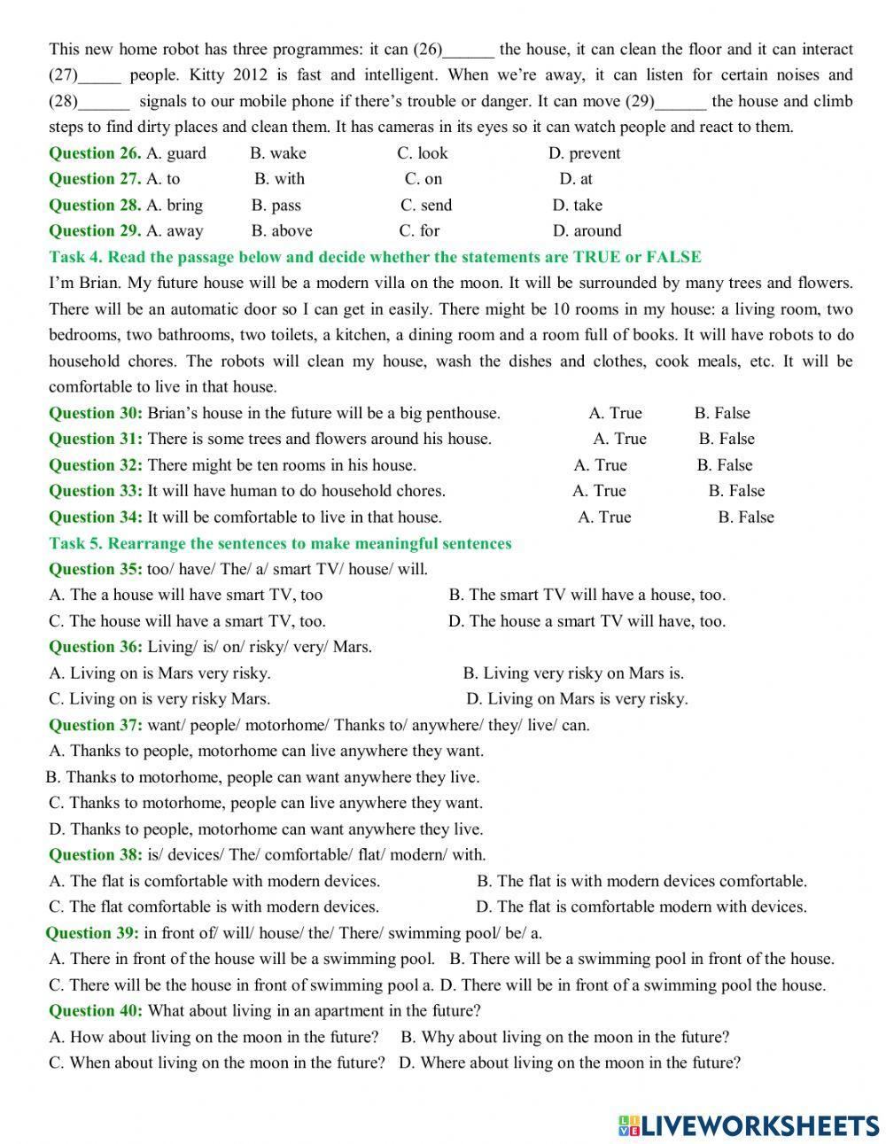 Second  term test English 6