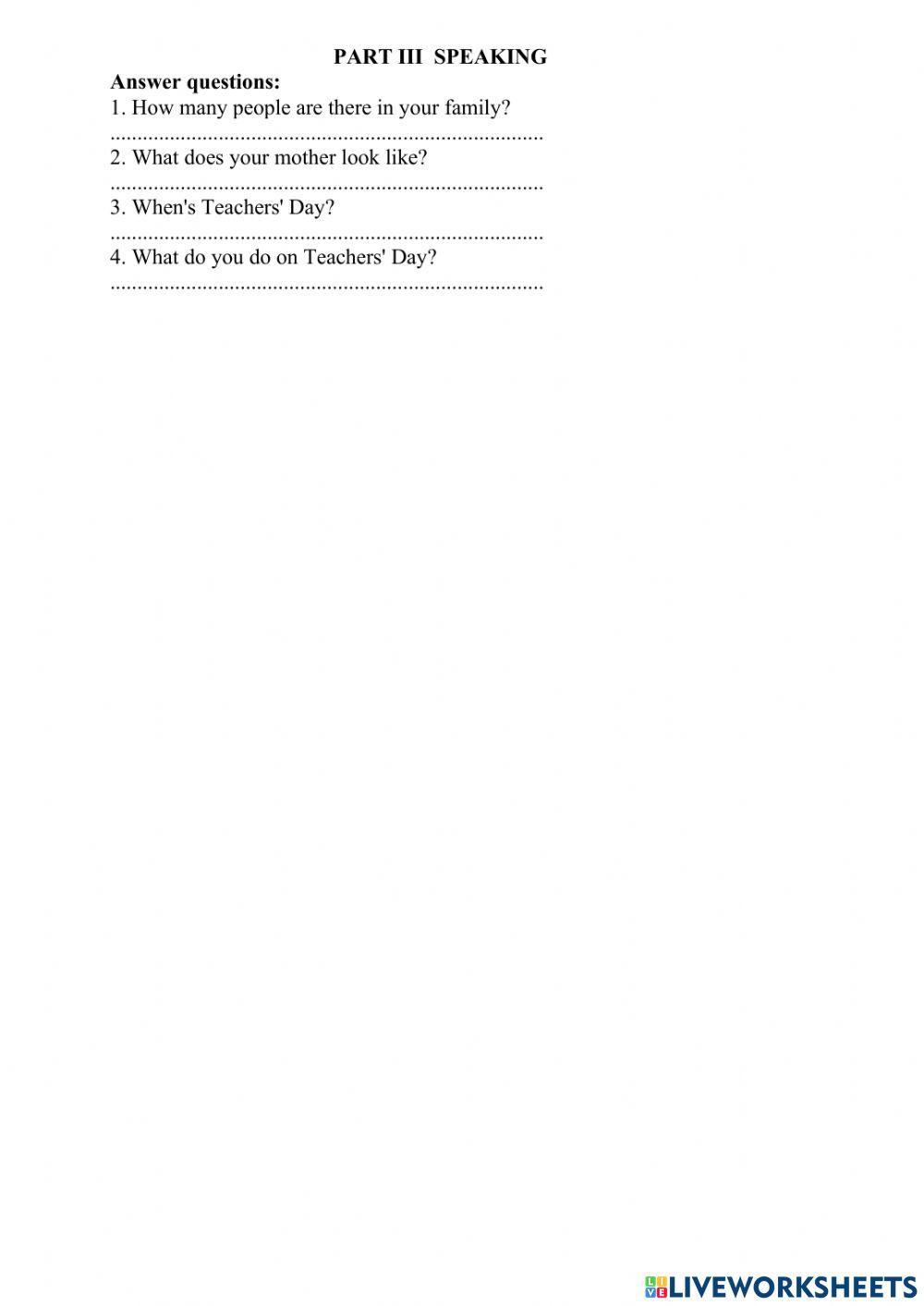 Mid term test 8 for grade 4