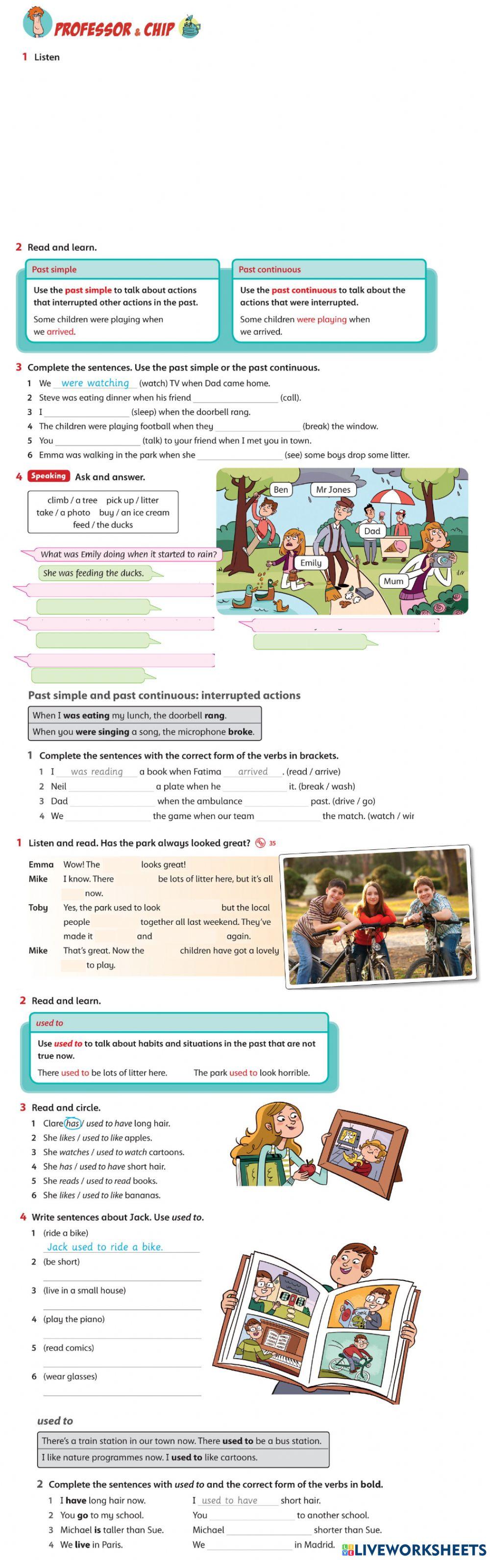 Gram past continuous