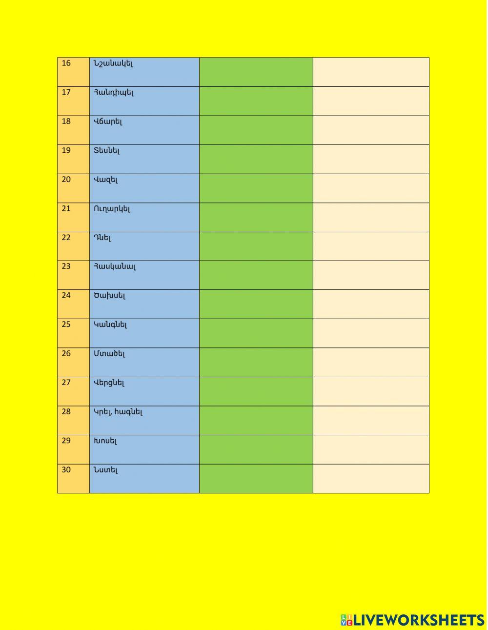 Irregular verbs check-up