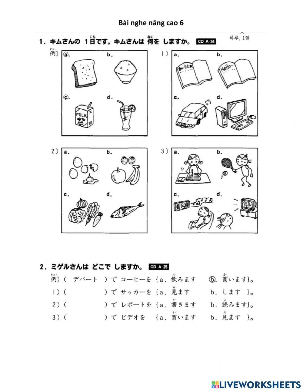 Bài nghe nâng cao 6