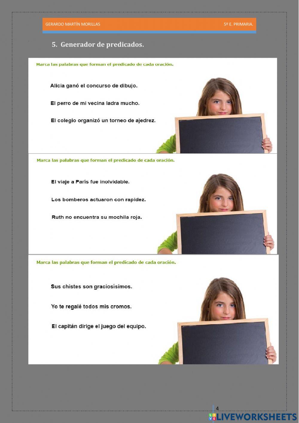 Taller de gramática. Ficha 10. I